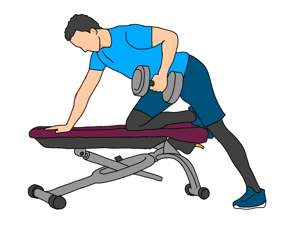 筋トレする男性