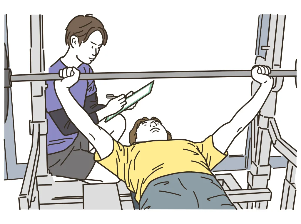 トレーナーと男性