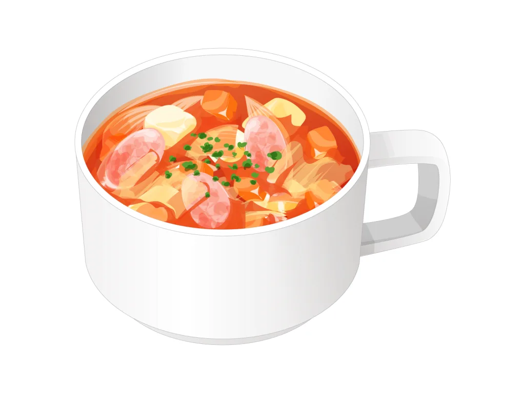 24409954 - 人形町・水天宮前のセミパーソナルジム|LYRIM人形町・水天宮前店 スープのイラスト