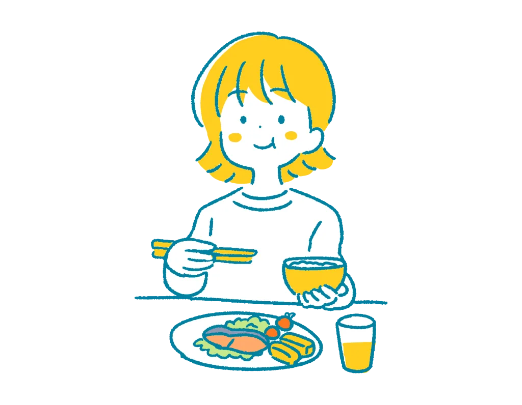 食事をする女の子