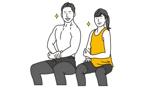 ムキムキの男女