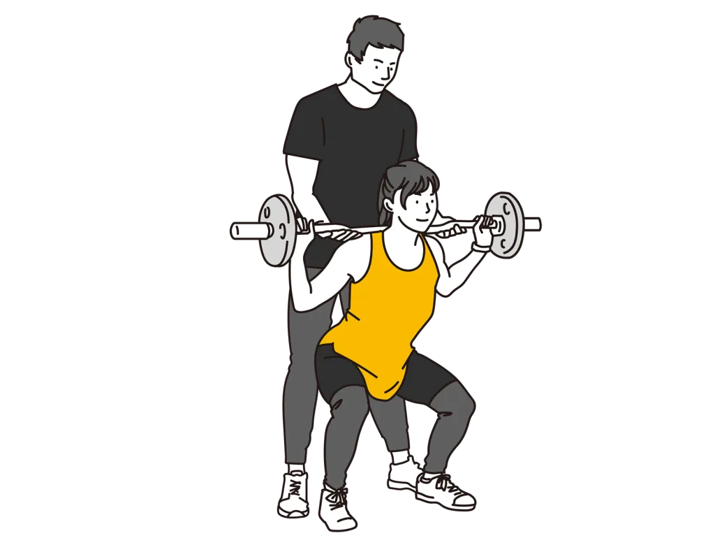 指導をするパーソナルトレーナー