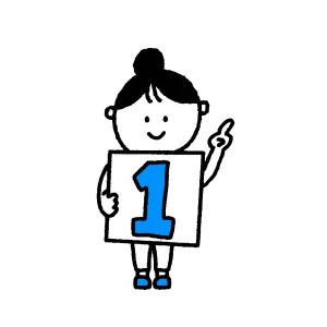 1の数字を持つ女性