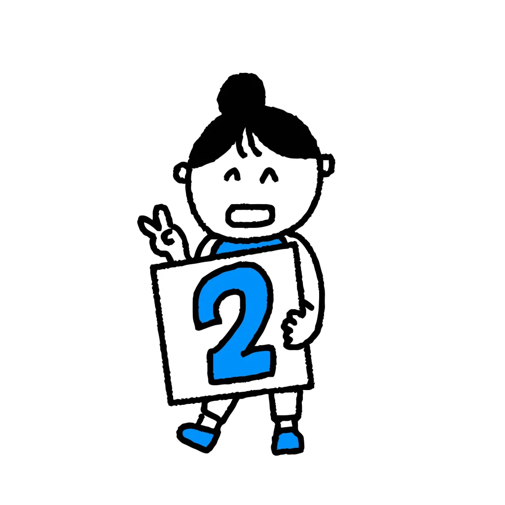 2の数字を持つ女性